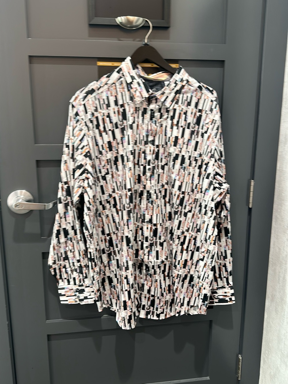 Robert Graham Multicolor Striped-Collar Patterned Shirt